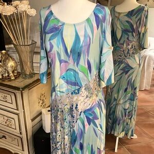 Blue Patterned Dress